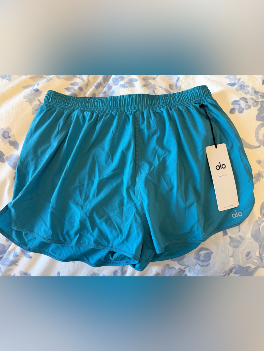 ALO Yoga Stride Short Teal/Blue Splash